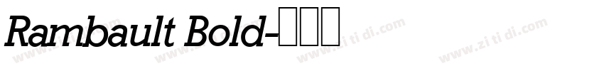 Rambault Bold字体转换